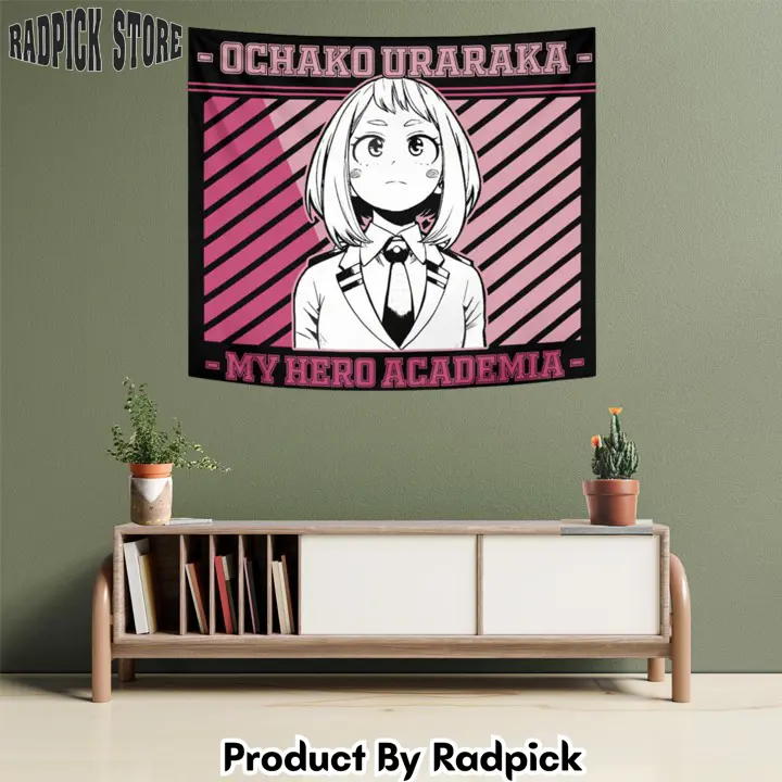 Ochako uraraka tapestry custom anime home decor ggd  rp5941355